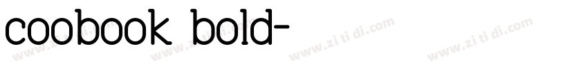 coobook bold字体转换